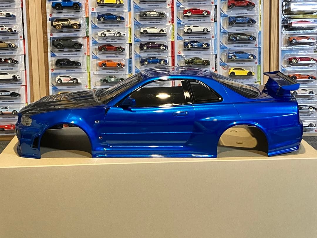 タミヤラジコン日産スカイラインGT-R R34 塗装済 スペアボディ