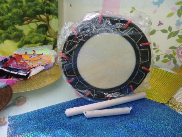 R(送料無料)15.980円　エイサー用　締め太鼓30cm  撥付き　楽しく