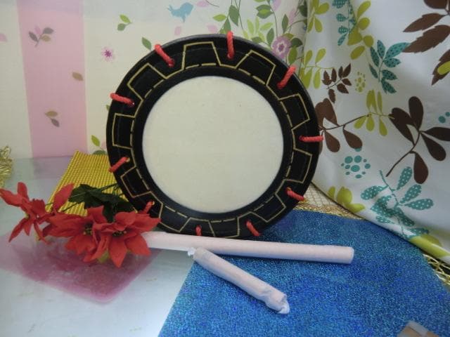 R(送料無料)15.980円　エイサー用　締め太鼓30cm  撥付き　楽しく