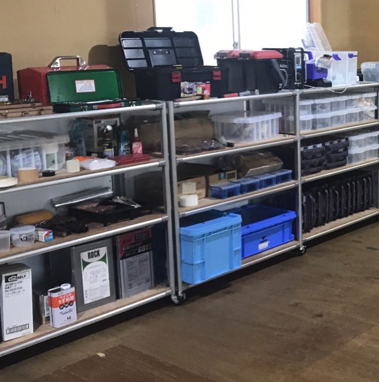 棚台車1070×500×1145 3段+天板