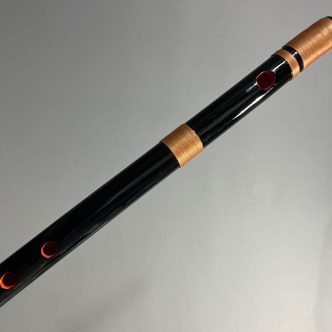 篠笛三本調子 CMR3-55 Ｇ管　唄物　ドレミ調　天地糸巻 黒塗　西洋音階