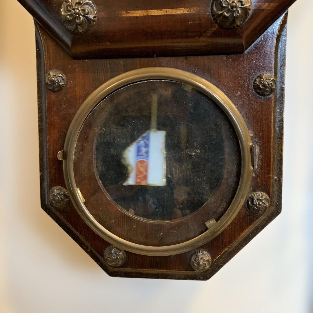 ノブ　そ　様　 専用 日本時計株式会社の柱時計枠　アンティーク赤柄古伊万里