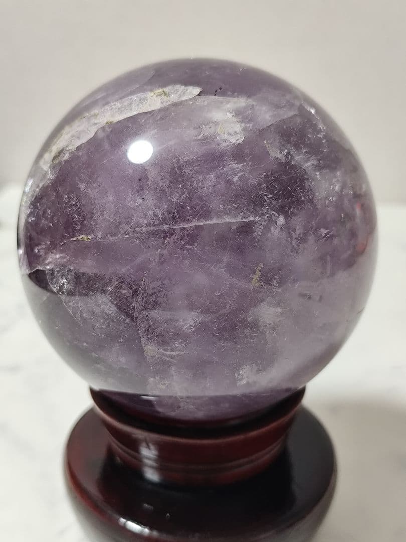 天然石 アメジスト スフィア 丸玉 球体 レインボー 117㎜ 2.2kg