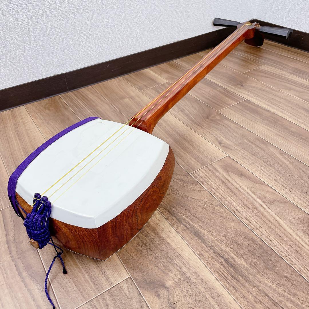 津軽三味線 延棹 トチ 合成皮