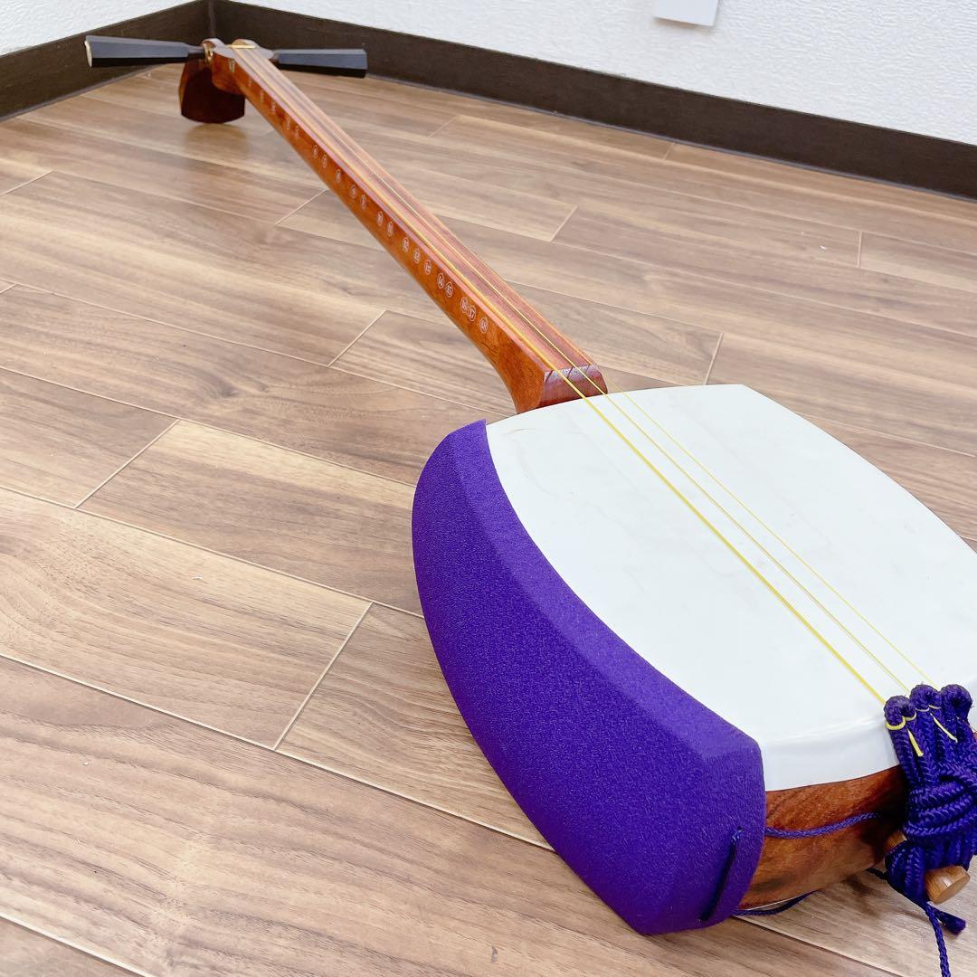 津軽三味線 延棹 トチ 合成皮