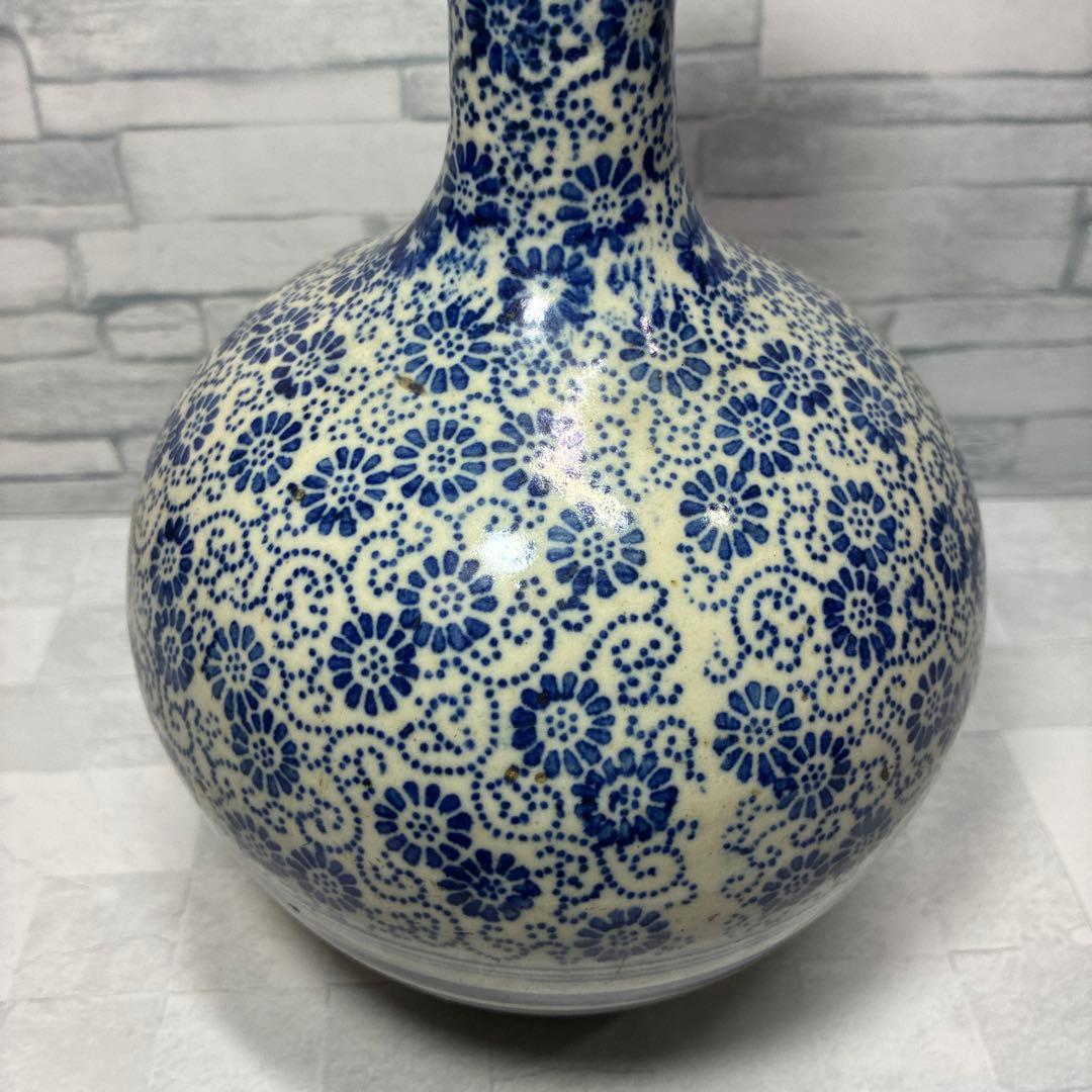 明治 焼き物 レトロ 徳利 花瓶 養蚕焼?