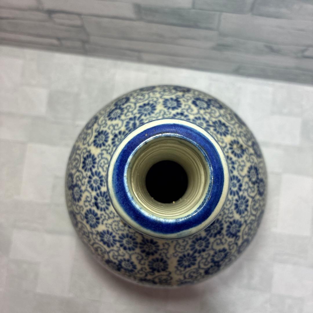 明治 焼き物 レトロ 徳利 花瓶 養蚕焼?