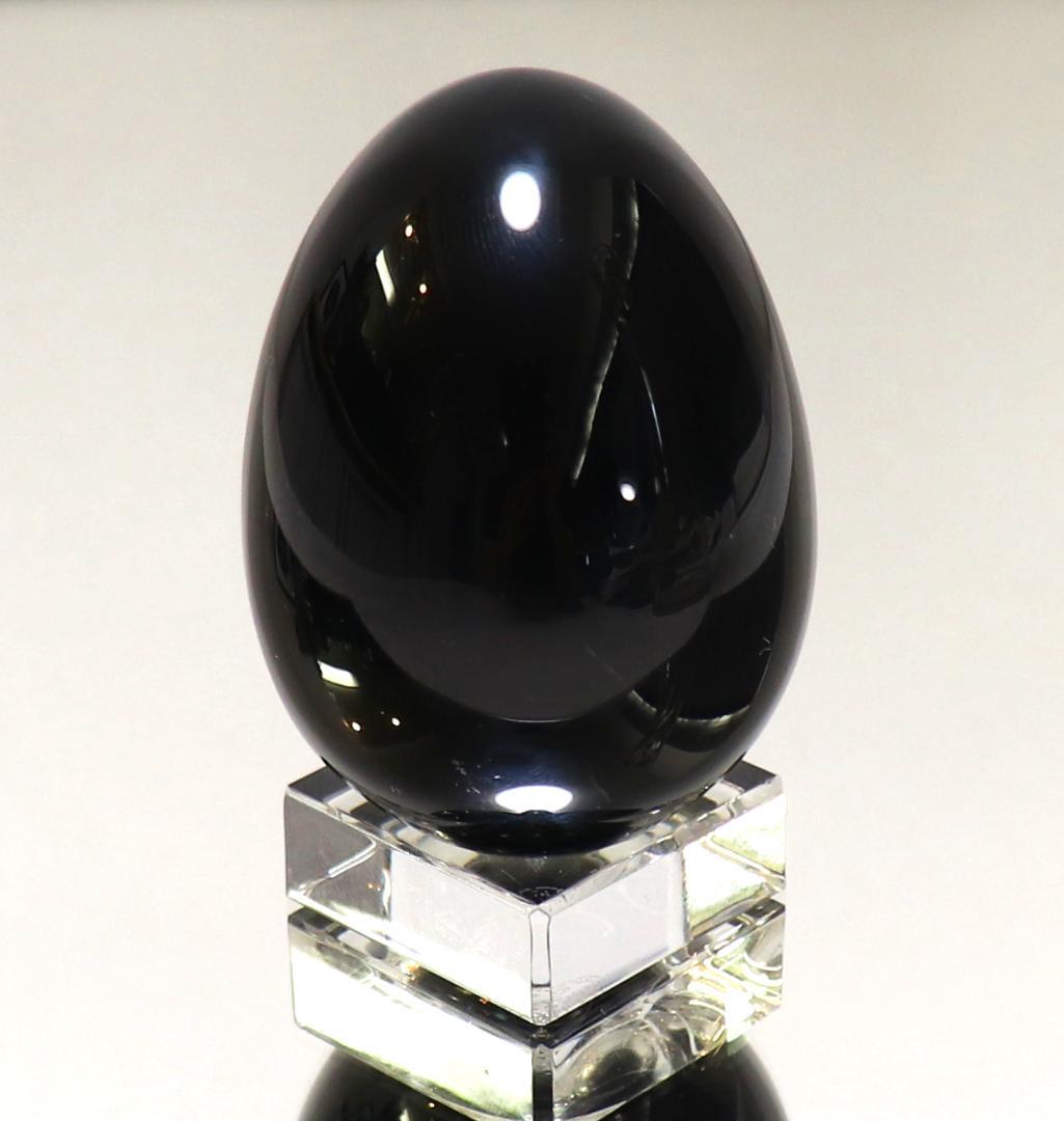 バカラ レアカラー イースターエッグ ブラッククリスタル ヴィンテージ 黒 卵型