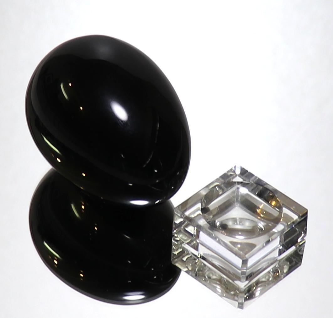 バカラ レアカラー イースターエッグ ブラッククリスタル ヴィンテージ 黒 卵型
