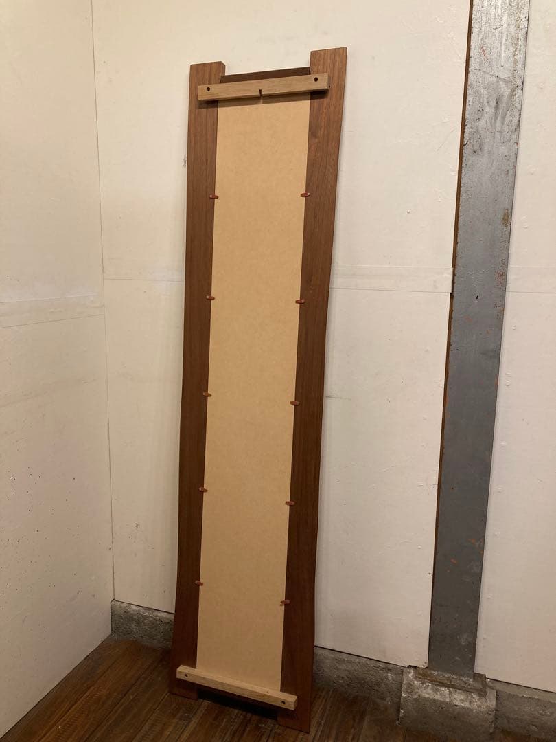 家具工房 雉子舎 ウォールナット 無垢材 台付 ウォールミラー 壁掛け 姿見