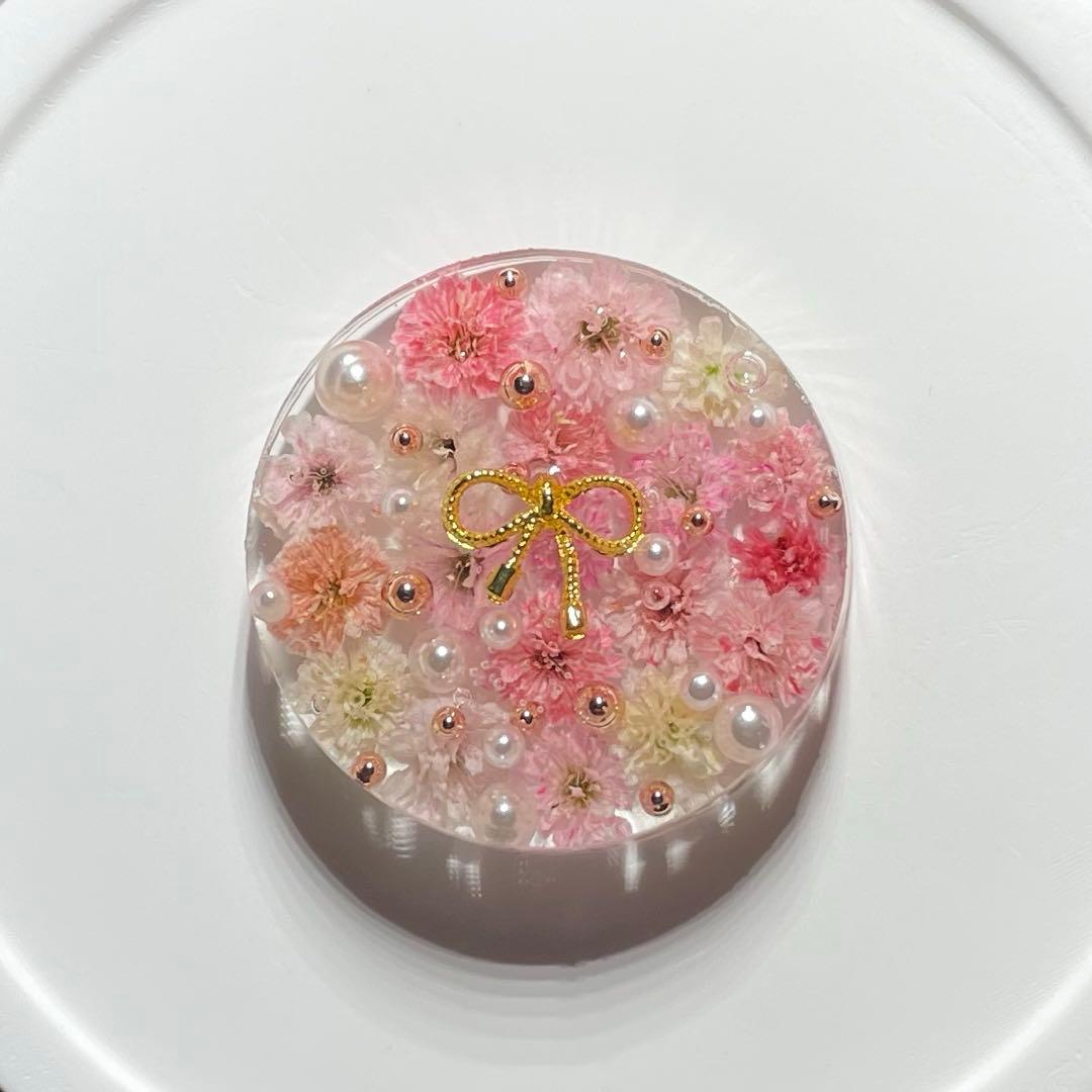 ki-12 ハンドメイド レジン ヘアゴム ブローチ ポニーフック