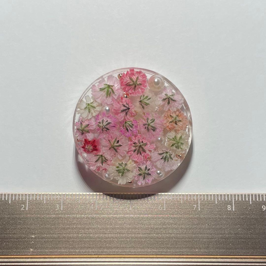 ki-12 ハンドメイド レジン ヘアゴム ブローチ ポニーフック