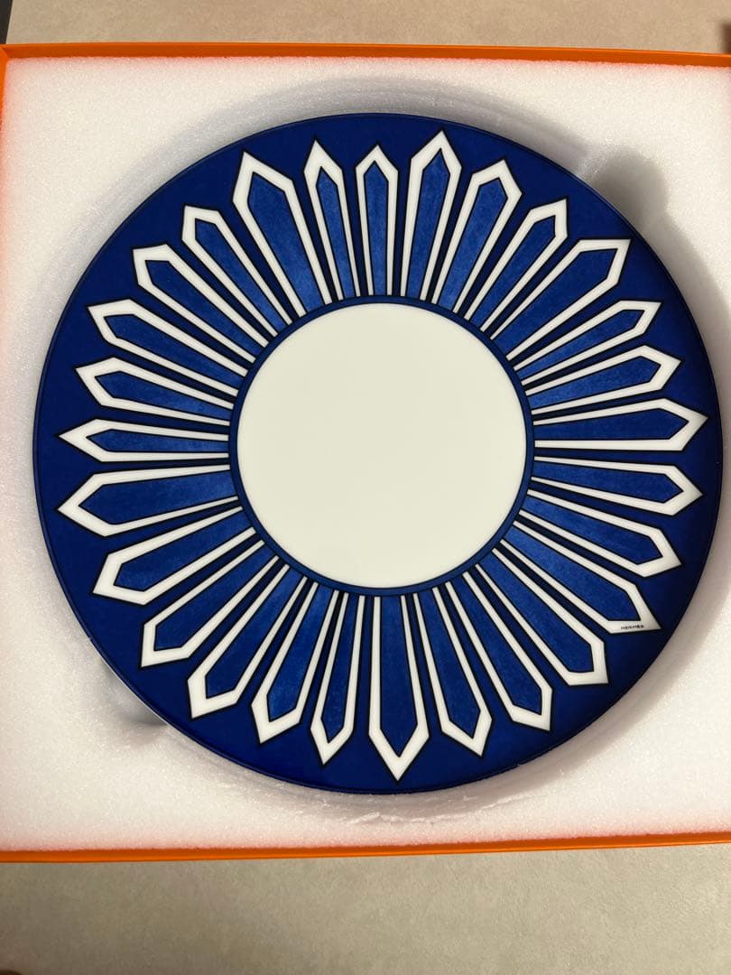 【新品】HERMES ブルーダイユール　ディナープレート