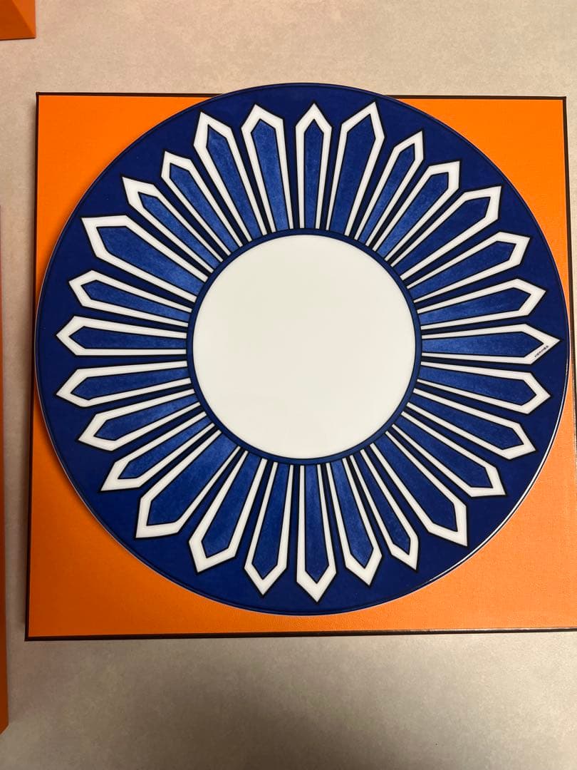 【新品】HERMES ブルーダイユール　ディナープレート