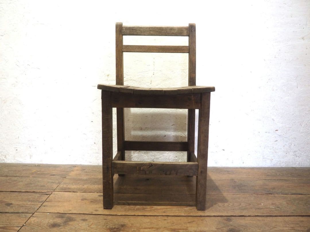 1294 ヴィンテージ　レトロな木製チェア　椅子　イス　学校　古家具　古道具