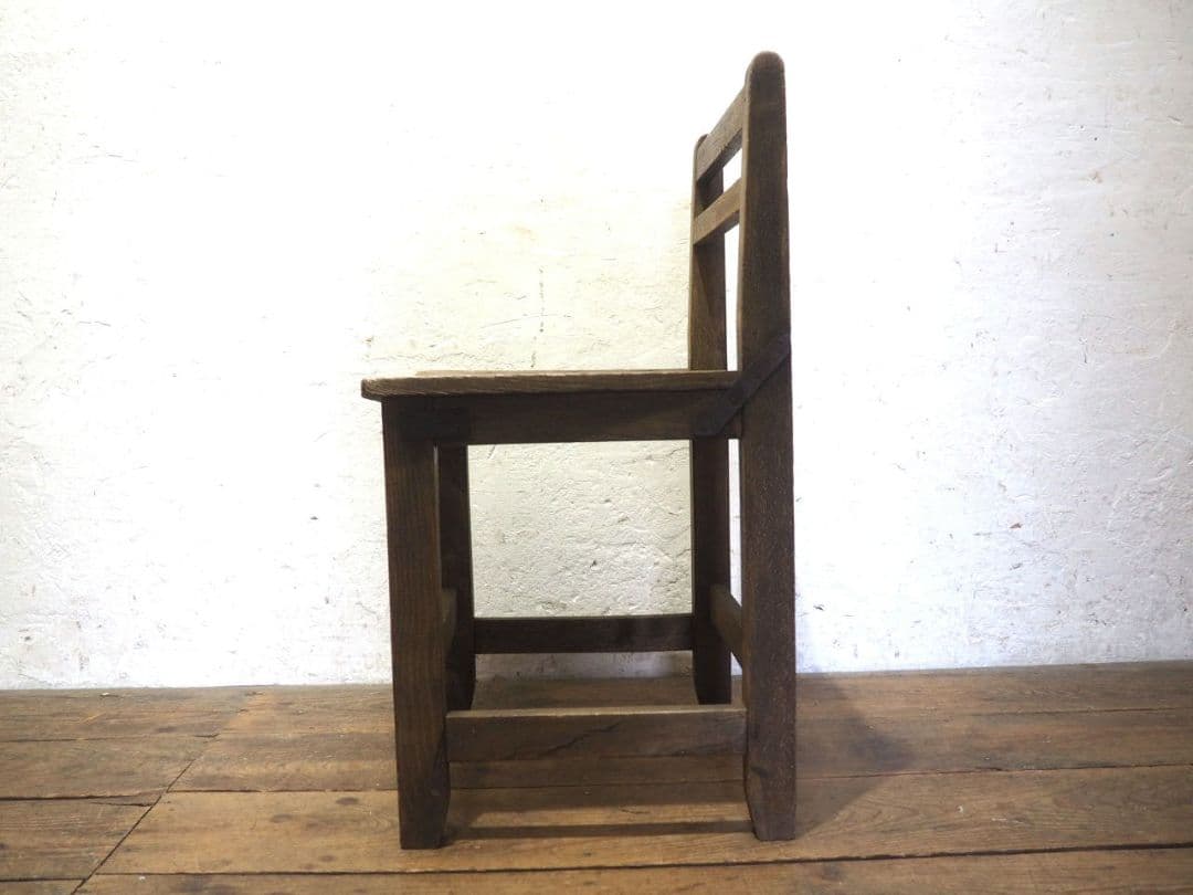 1294 ヴィンテージ　レトロな木製チェア　椅子　イス　学校　古家具　古道具