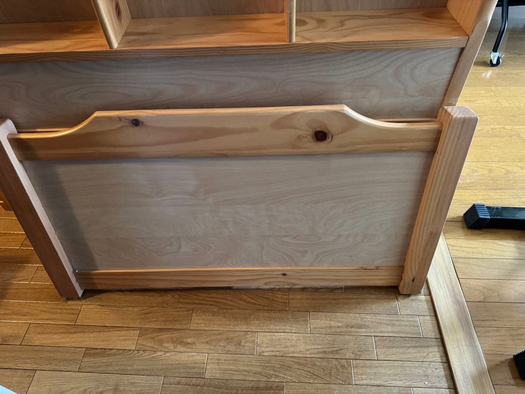 【引取限定】ニトリ シングル 天然木宮付きすのこベッド たっぷり収納引き出し付き