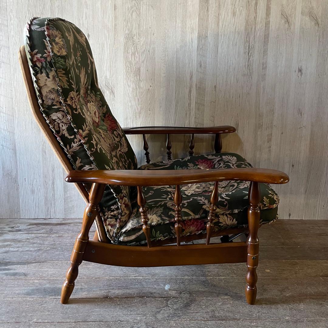 karimoku カリモク コロニアル クラシック花柄 リクライニングソファ