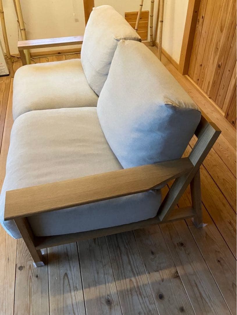 タイムセール！本日限定！無印良品／ソファ／フェザーポケットコイル／2.5シーター