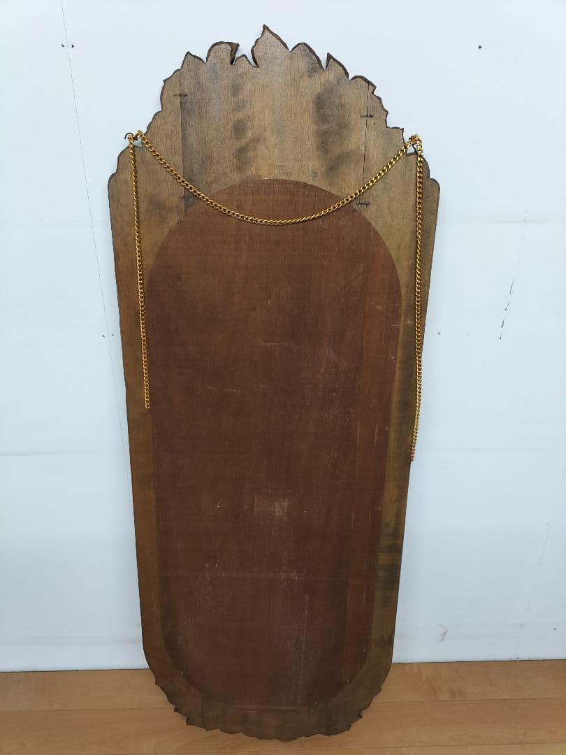 木製彫刻　姿見　壁掛け