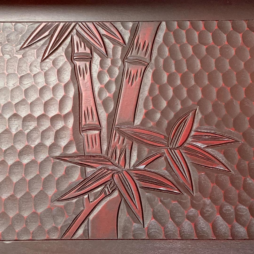 鎌倉彫】竹模様の衣裳盆 大小2個組 - メルカリ