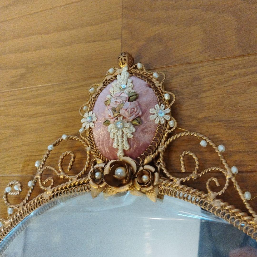 新品未使用品 IRON CLOTH 壁掛けミラー ピンク JEL-497PI