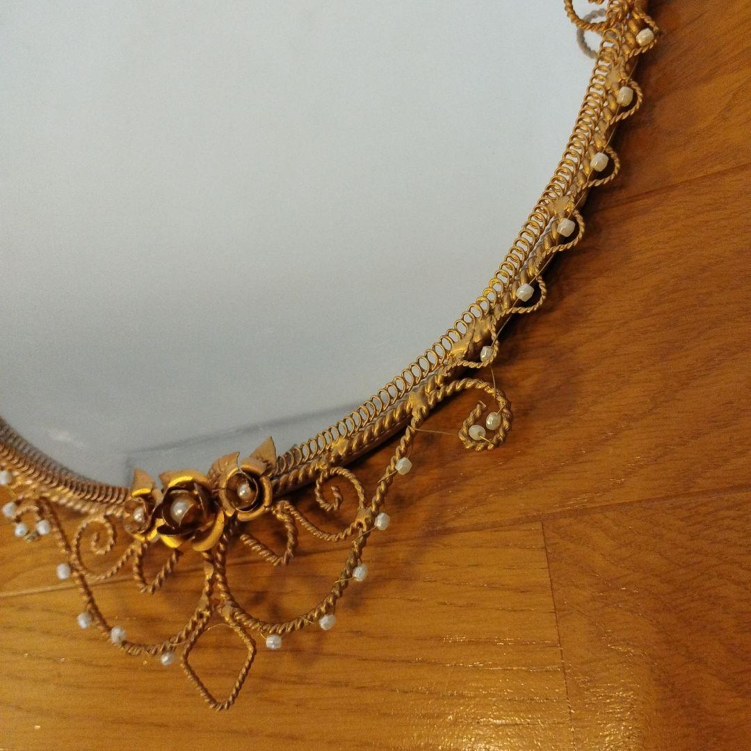 新品未使用品 IRON CLOTH 壁掛けミラー ピンク JEL-497PI