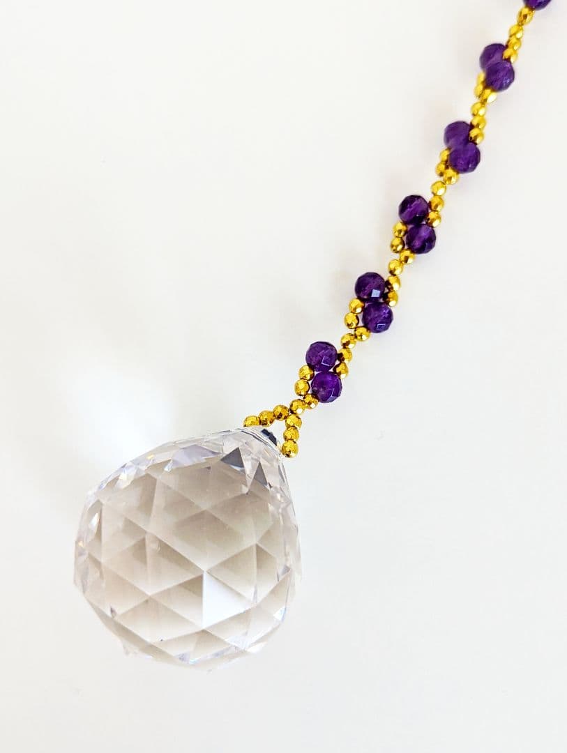 ゴールデンスパイラル・アメジスト（サンキャッチャー）