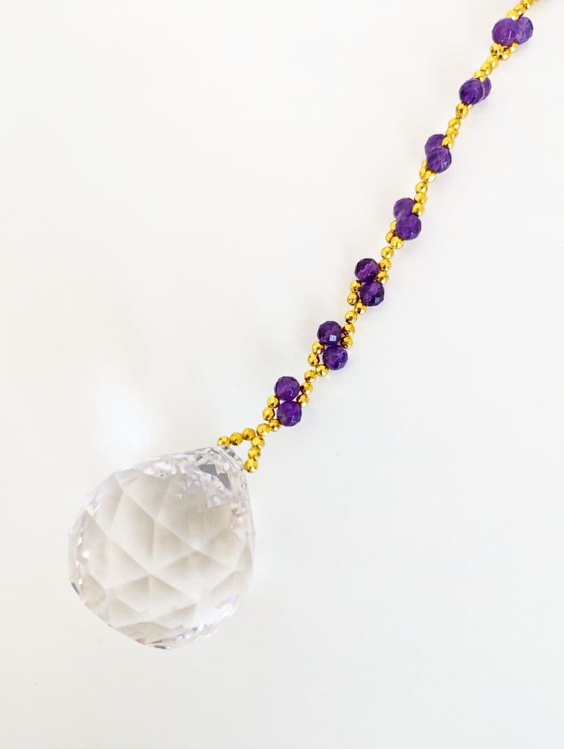 ゴールデンスパイラル・アメジスト（サンキャッチャー）