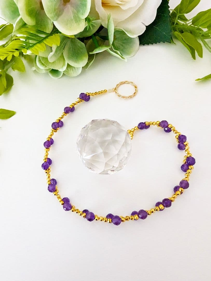 ゴールデンスパイラル・アメジスト（サンキャッチャー）