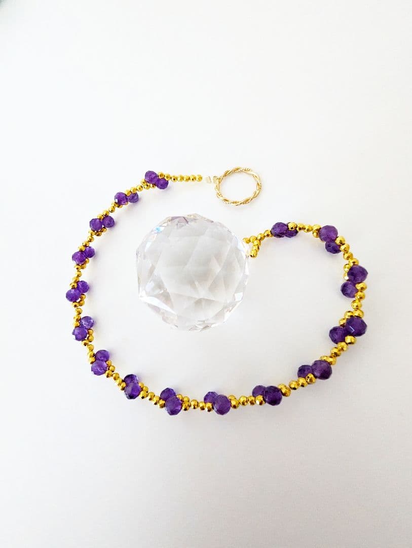 ゴールデンスパイラル・アメジスト（サンキャッチャー）