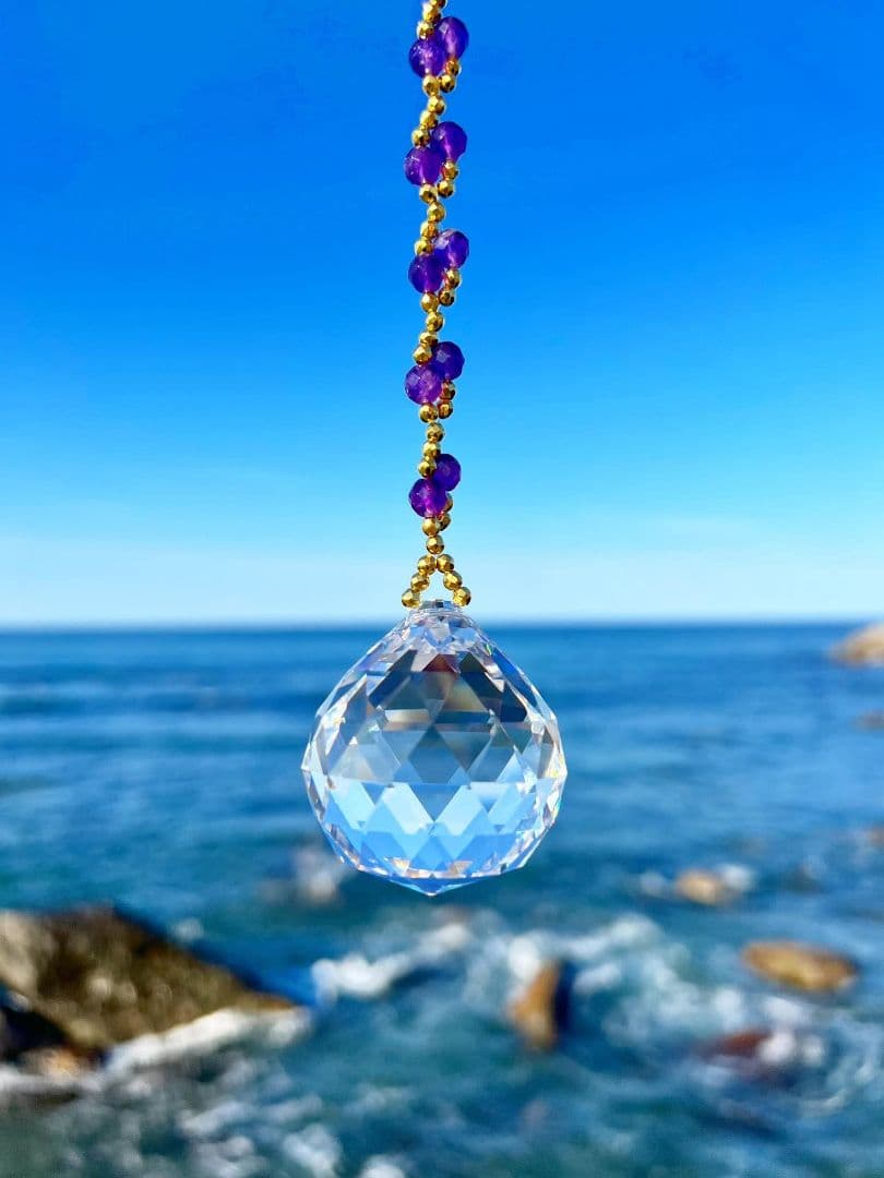 ゴールデンスパイラル・アメジスト（サンキャッチャー）