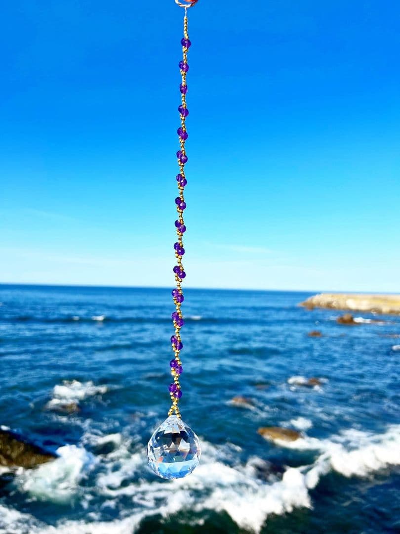 ゴールデンスパイラル・アメジスト（サンキャッチャー）