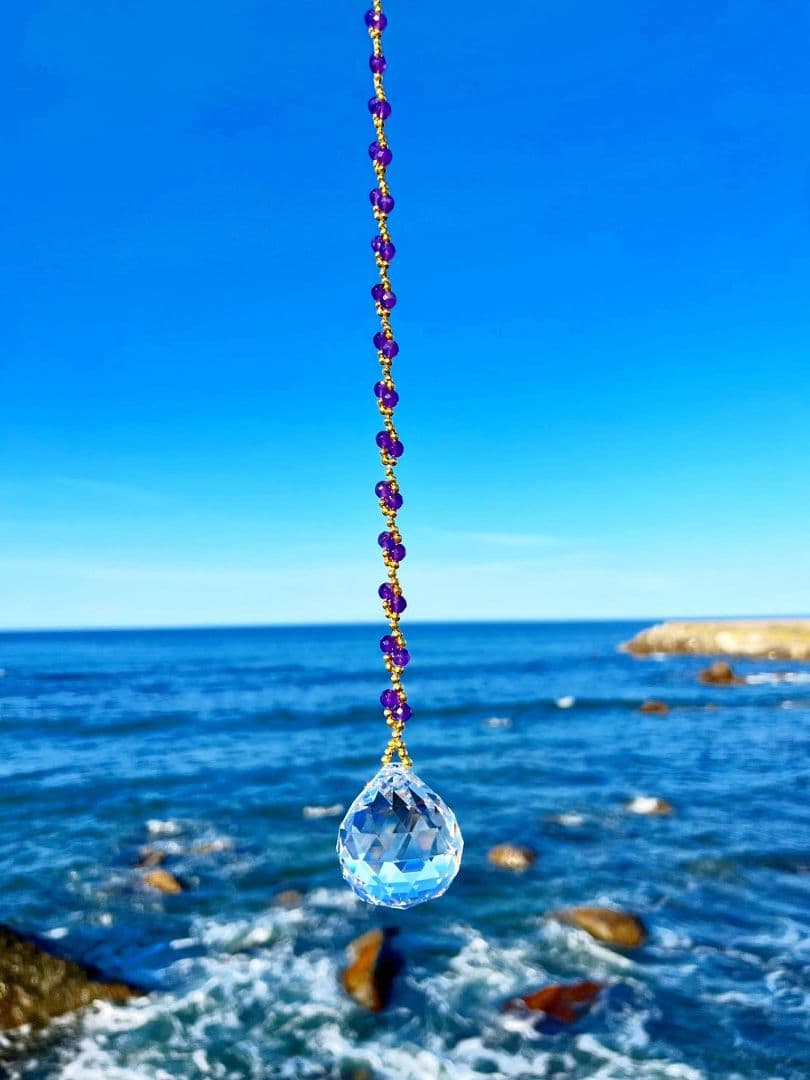 ゴールデンスパイラル・アメジスト（サンキャッチャー）