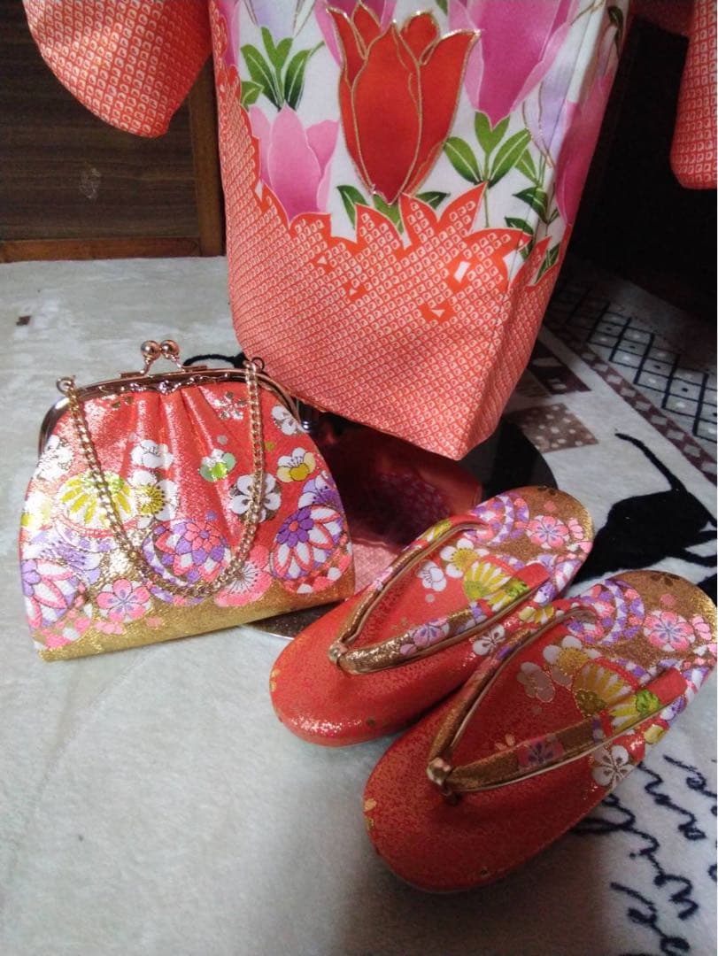 7歳向け・化繊・お着物のセット