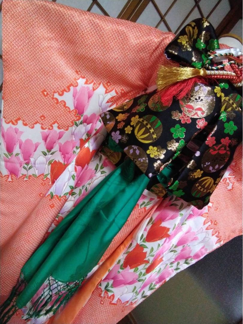 7歳向け・化繊・お着物のセット