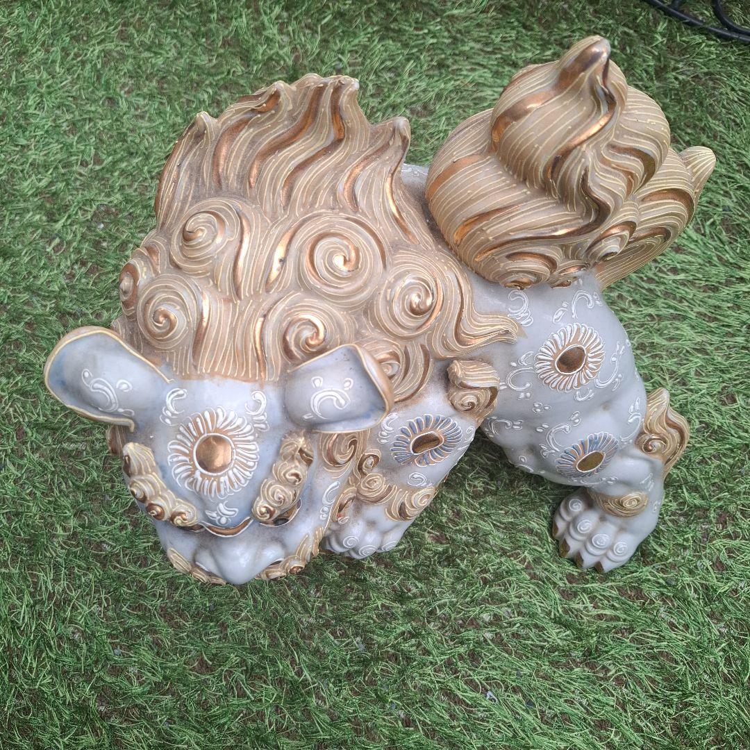 No.焼き物館 九谷焼 菊仙作 獅子 高級置物 骨董品 ヴィンテージ - メルカリ