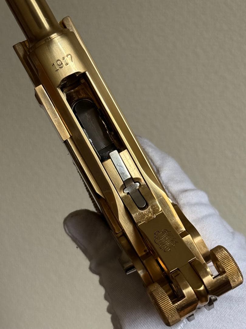 マルシン ゴールド ルガー P08 6インチ SMG 金属 モデルガン 金メッキ