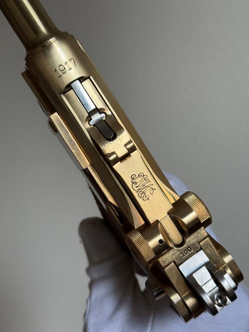 マルシン ゴールド ルガー P08 6インチ SMG 金属 モデルガン 金メッキ