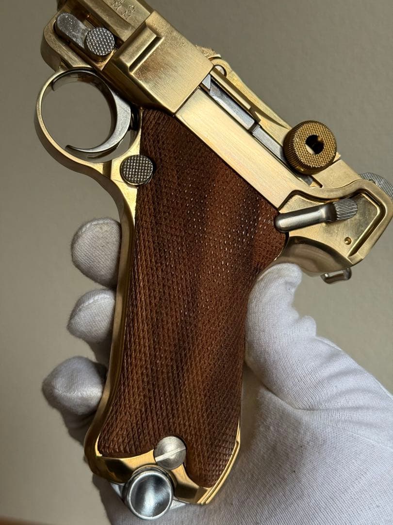 マルシン ゴールド ルガー P08 6インチ SMG 金属 モデルガン 金メッキ