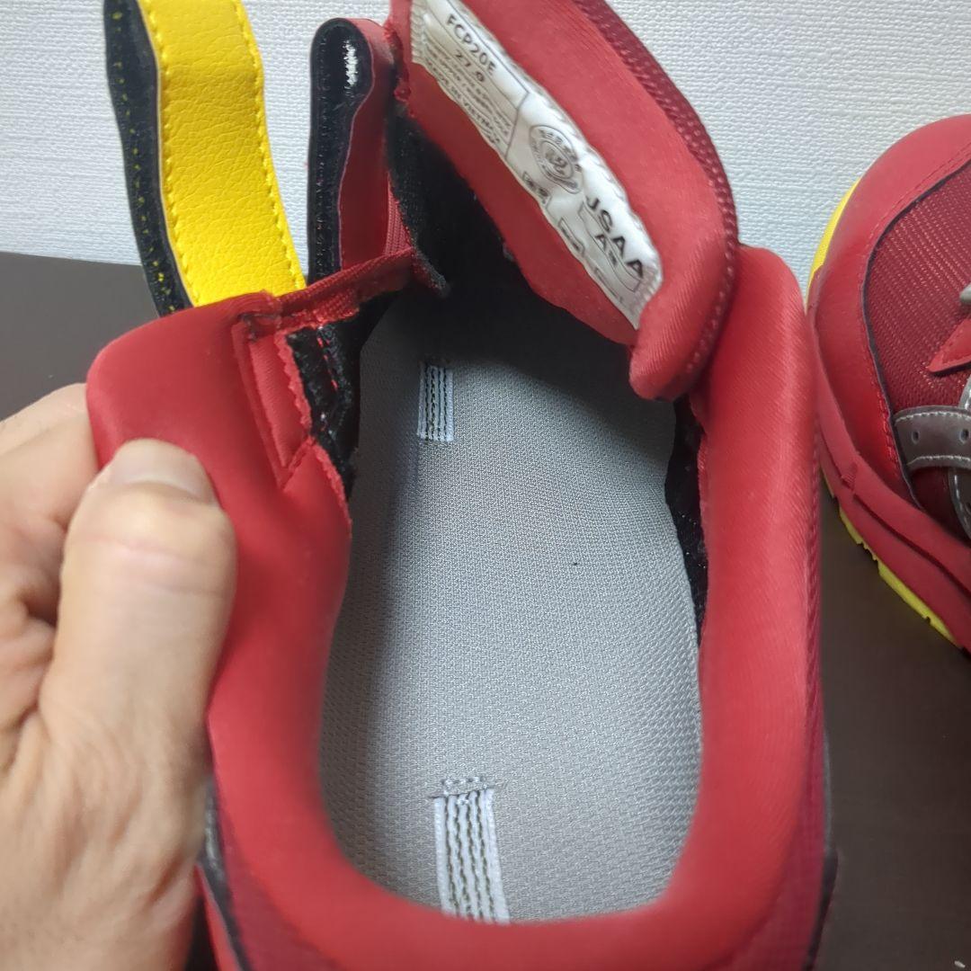 asics 安全靴 レッド/イエロー マジックテープ
