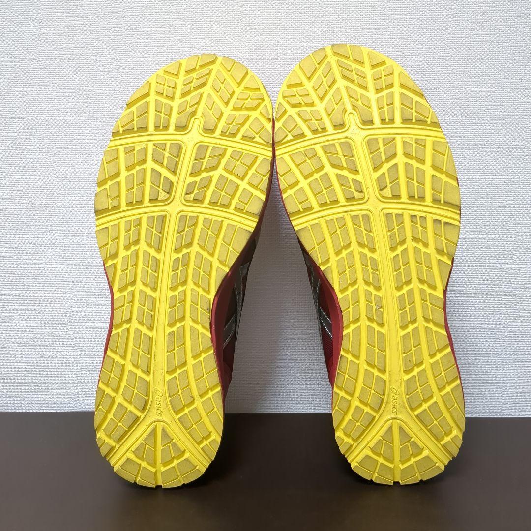 asics 安全靴 レッド/イエロー マジックテープ