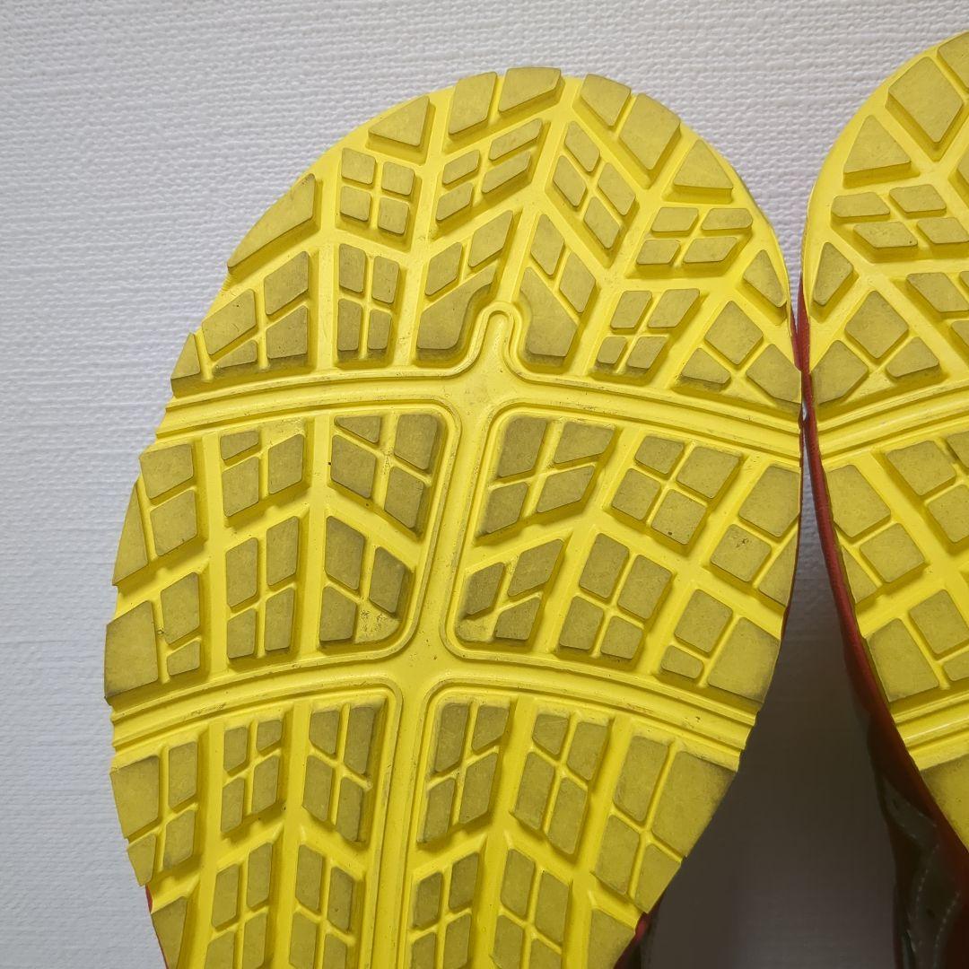 asics 安全靴 レッド/イエロー マジックテープ