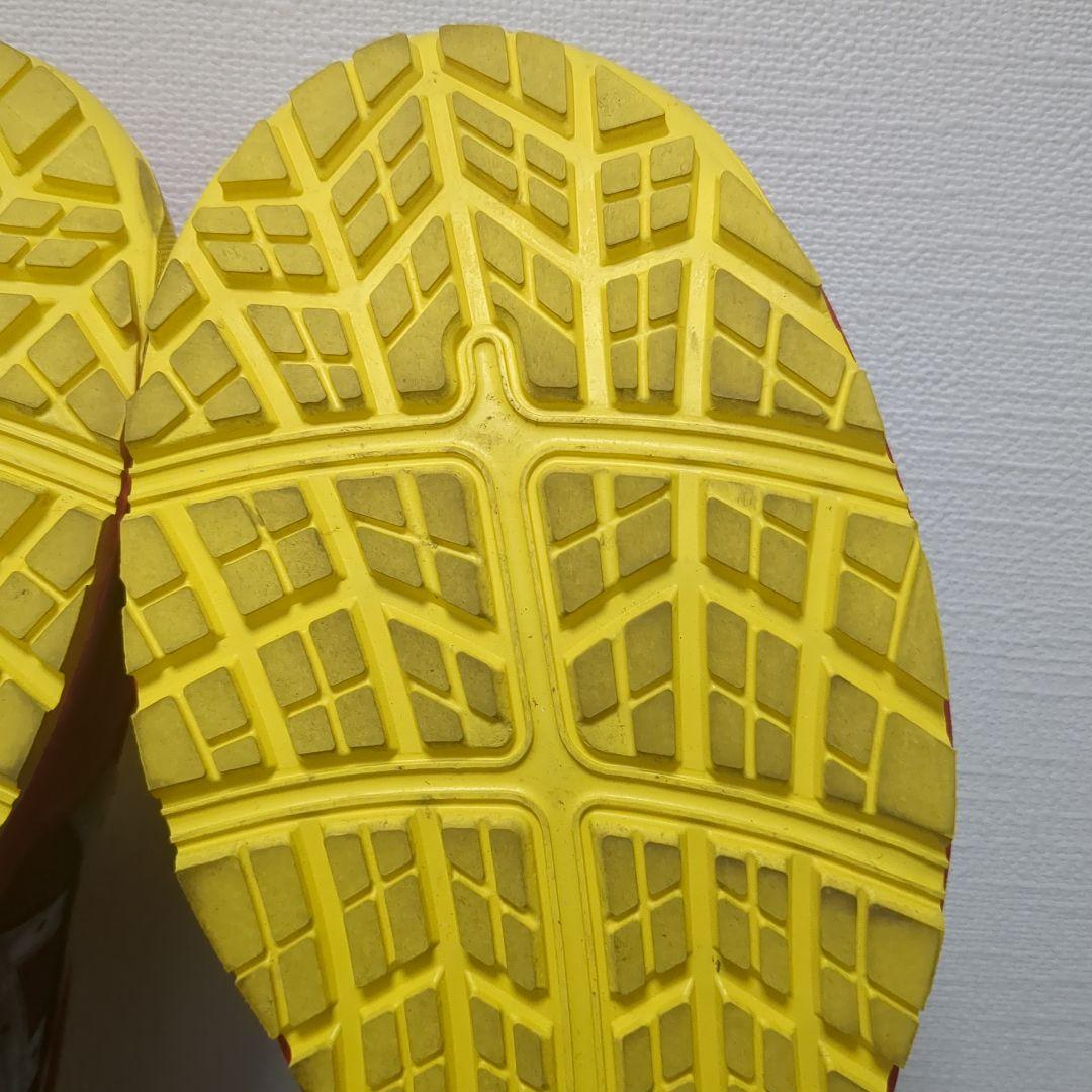 asics 安全靴 レッド/イエロー マジックテープ