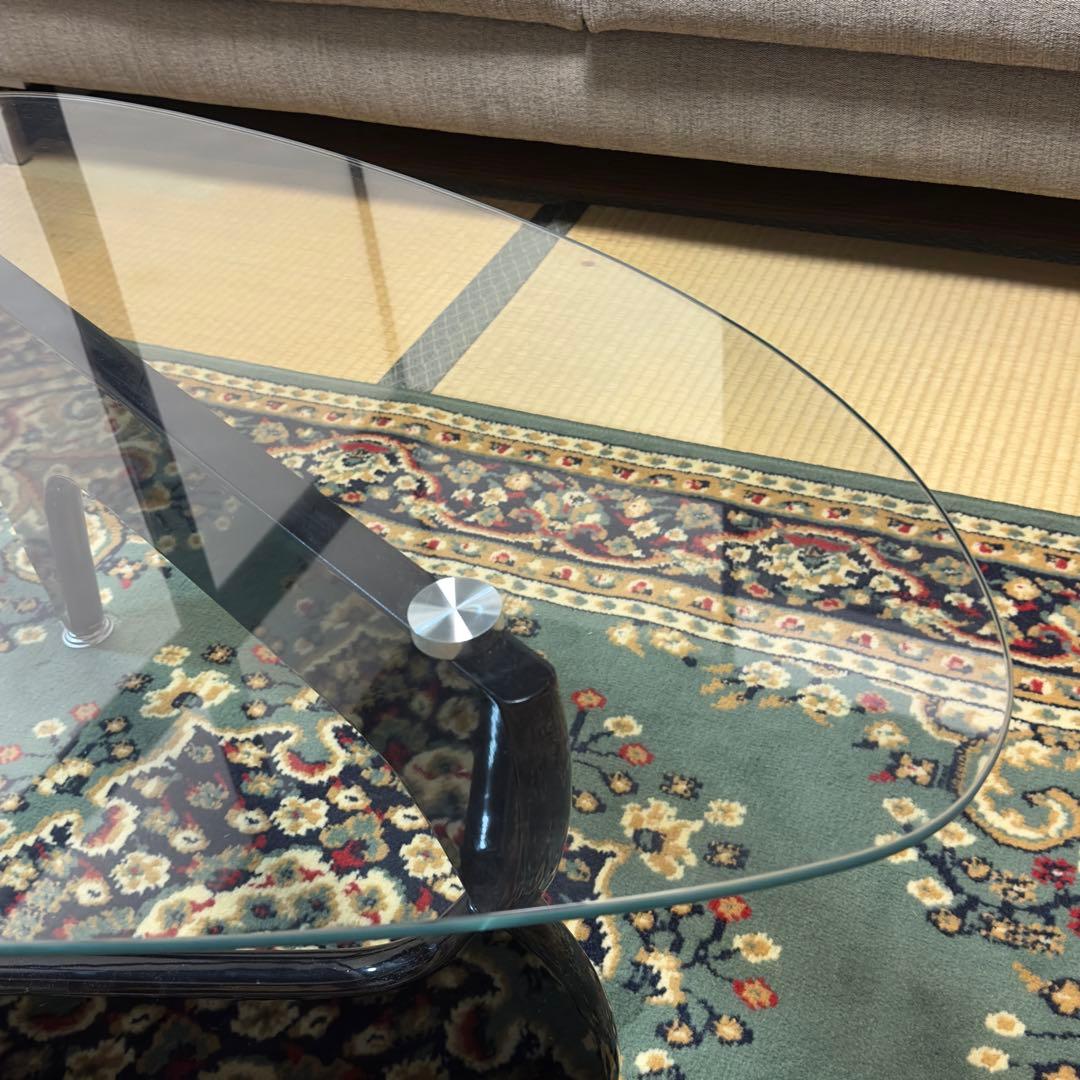 大阪引取可 ノグチイサム コーヒーテーブル リプロダクト ガラス ブラウン