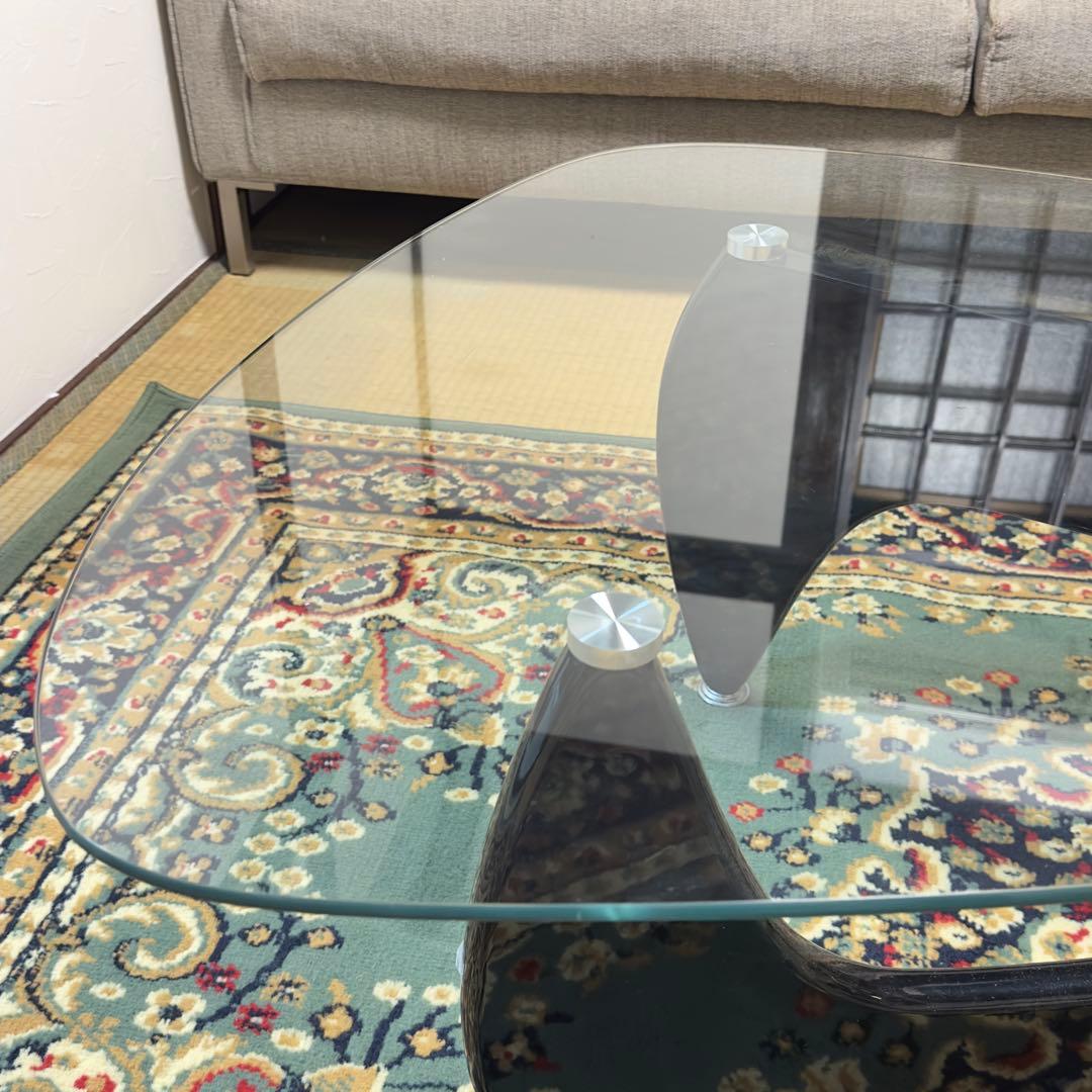 大阪引取可 ノグチイサム コーヒーテーブル リプロダクト ガラス ブラウン