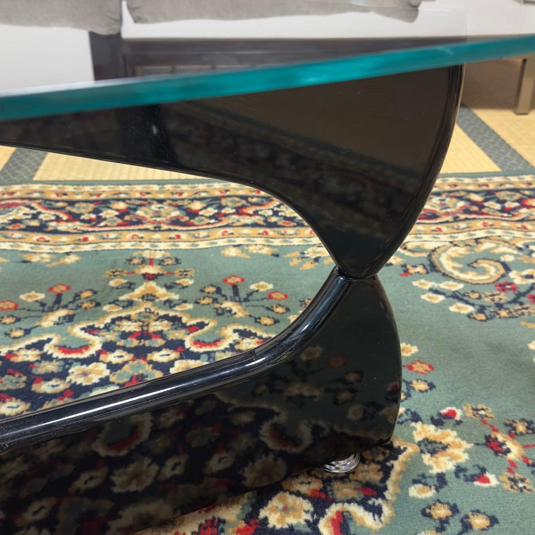 大阪引取可 ノグチイサム コーヒーテーブル リプロダクト ガラス ブラウン