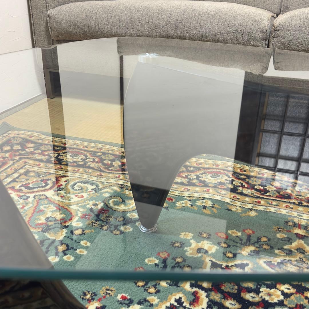 大阪引取可 ノグチイサム コーヒーテーブル リプロダクト ガラス ブラウン