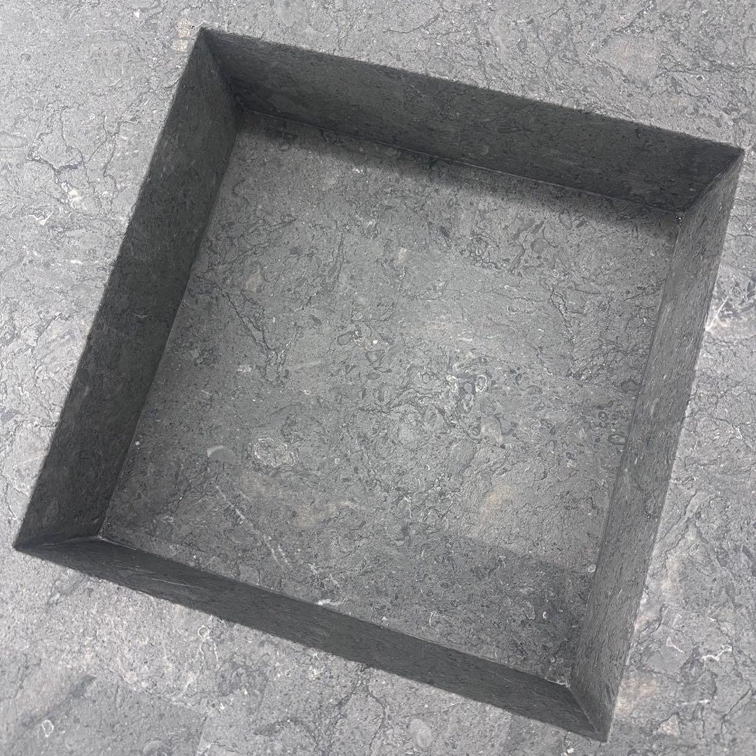 【美品】日本フクラ　スクエアセンターテーブル　80×80cm グレーストーン