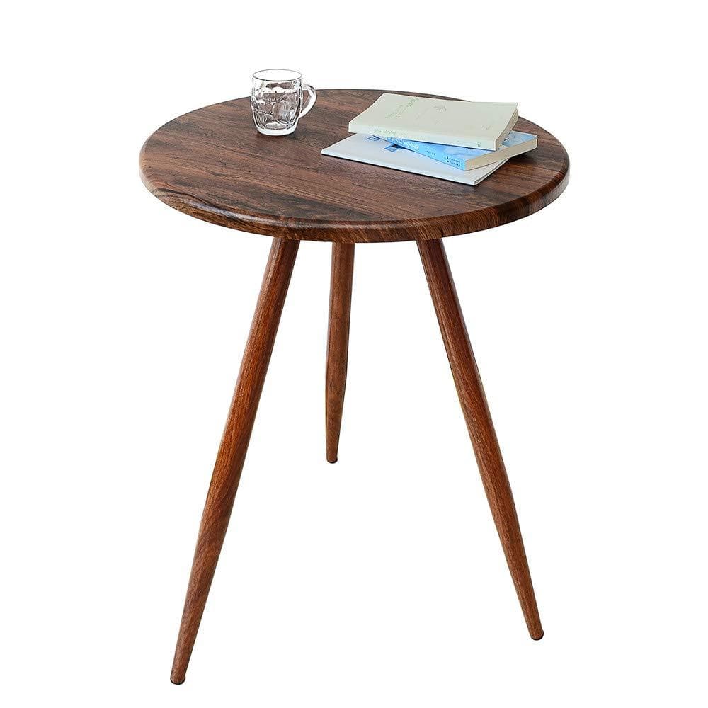 モダン 直径60cm 赤いクルミの北欧風丸テーブル 高さ72cm